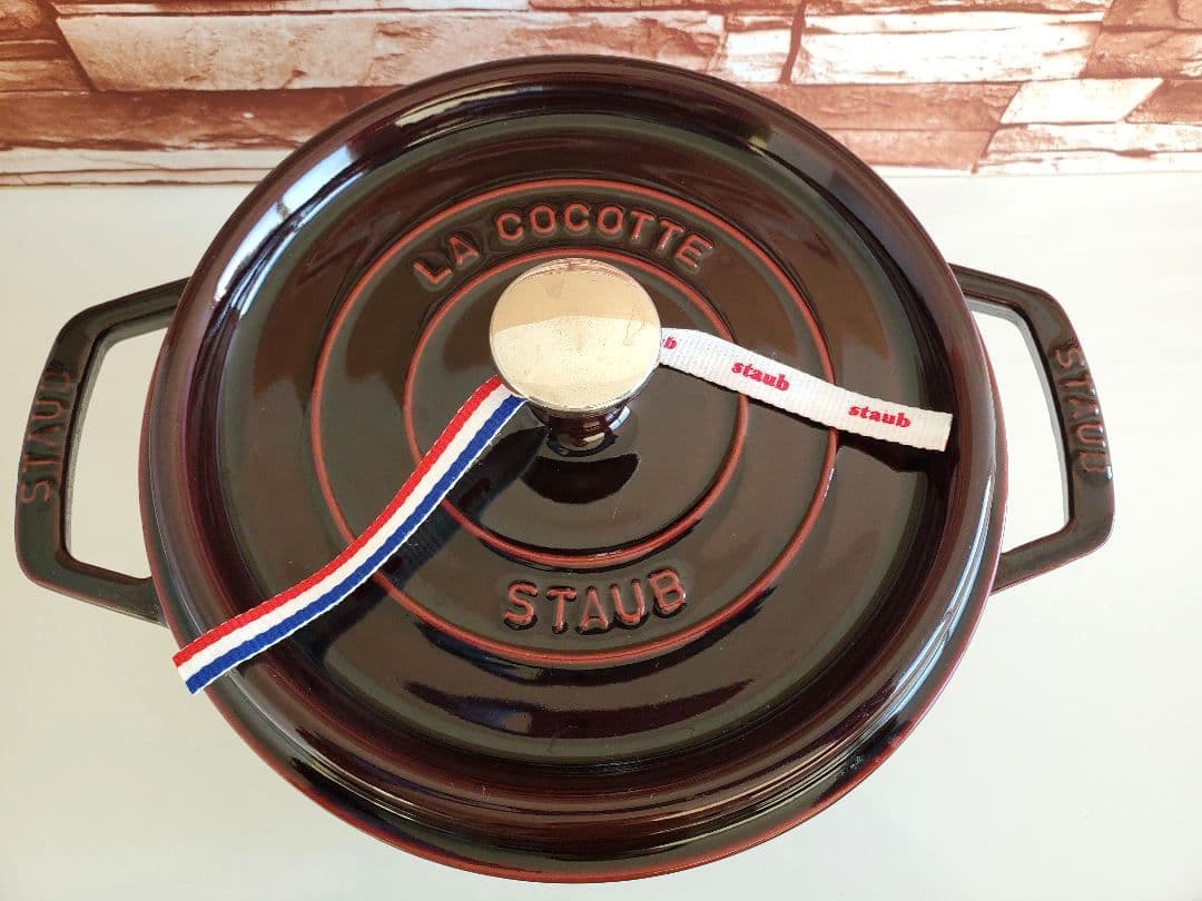 【美品/値下げ】staub ピコ・ココット ラウンド 　22㎝　ストウブ