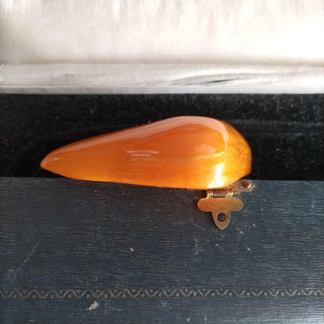 大振り ロイヤルアンバー 天然琥珀 ブローチ ヴィンテージ