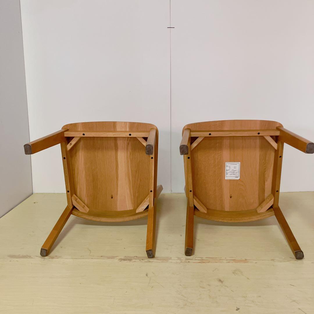 木製　ダイニングチェア　2脚セット　北欧　アームレスチェア　カントリー