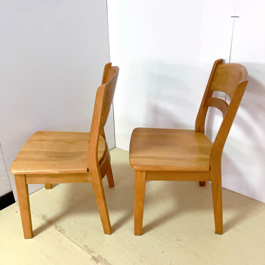 木製　ダイニングチェア　2脚セット　北欧　アームレスチェア　カントリー