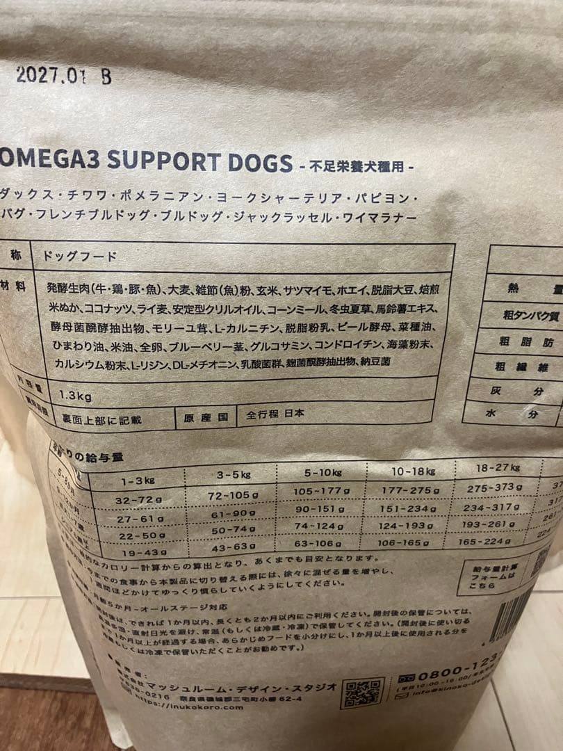 【リニューアル後】犬心　オメガ3