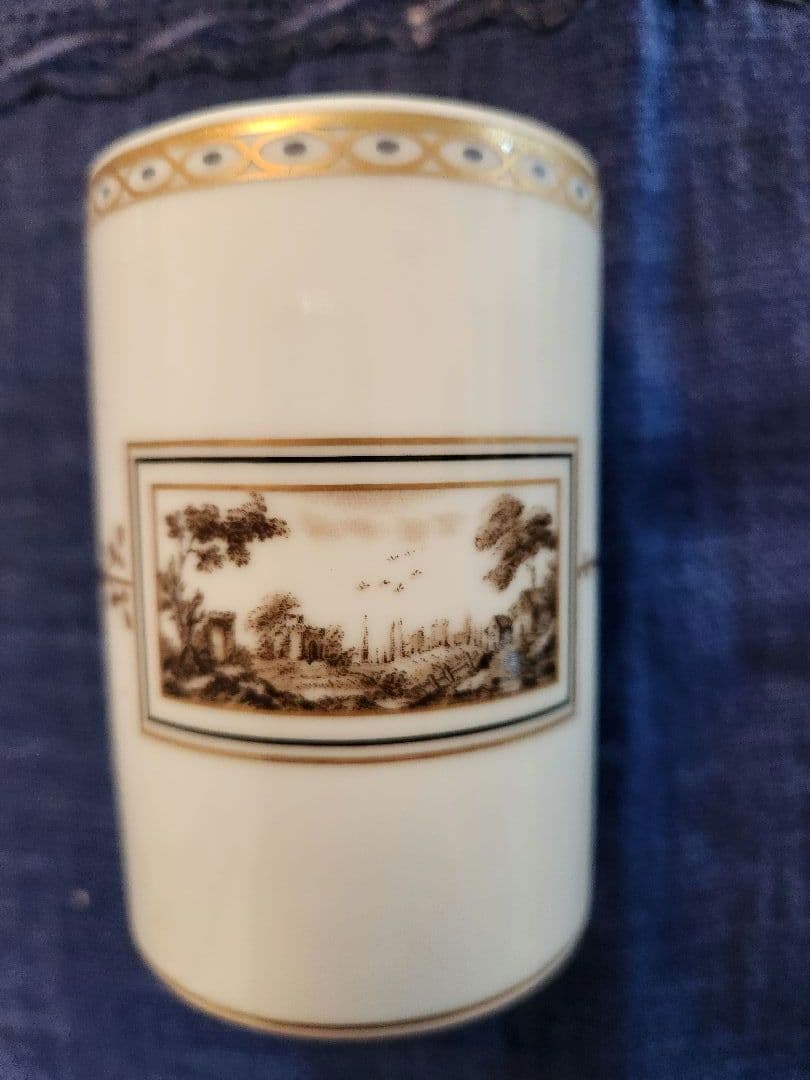 リチャード.ジノリ　イタリア　小物入れセット　磁器　風景画　薔薇