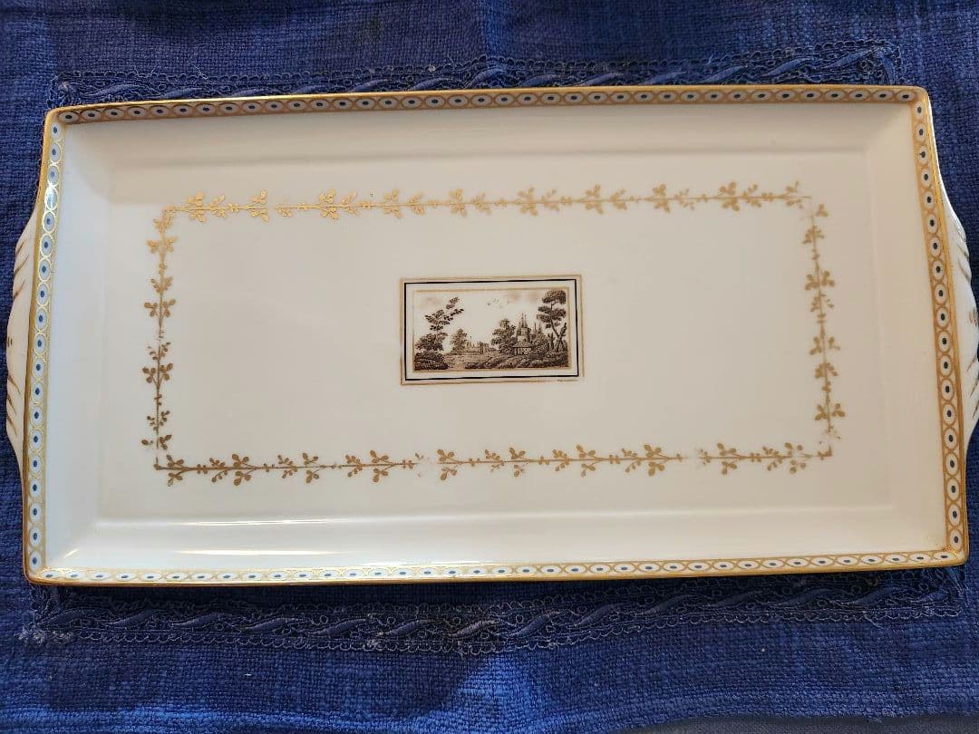 リチャード.ジノリ　イタリア　小物入れセット　磁器　風景画　薔薇