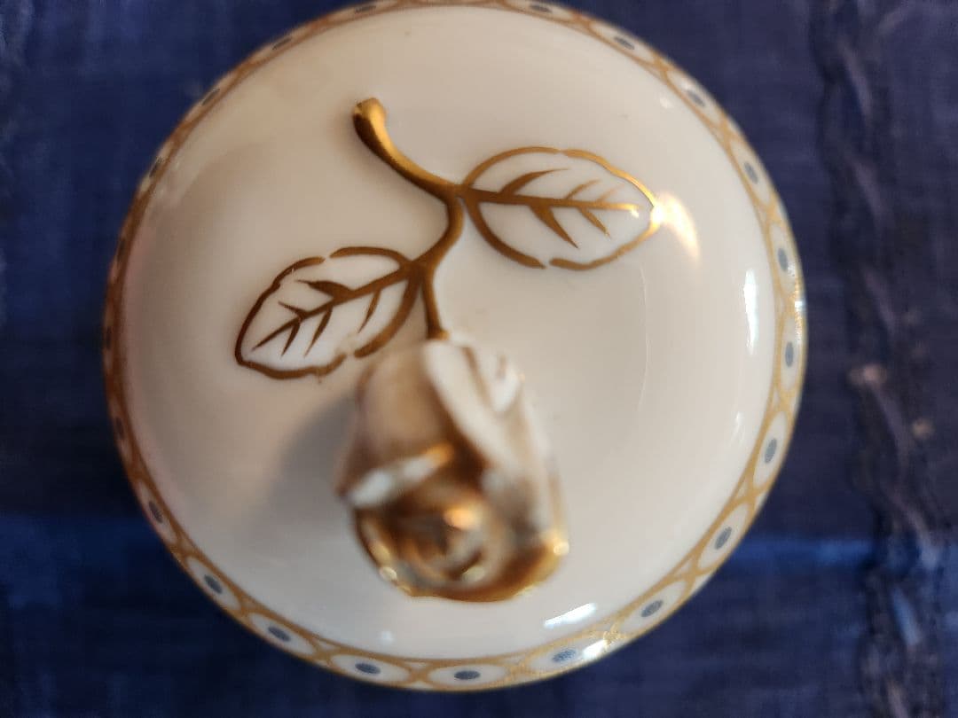 リチャード.ジノリ　イタリア　小物入れセット　磁器　風景画　薔薇