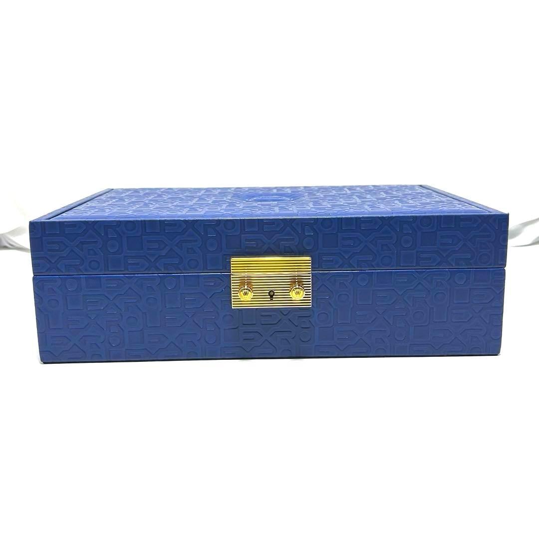 純正 ロレックス ジュエリーボックス 鍵付き ブルー アクセサリーケース ブルー