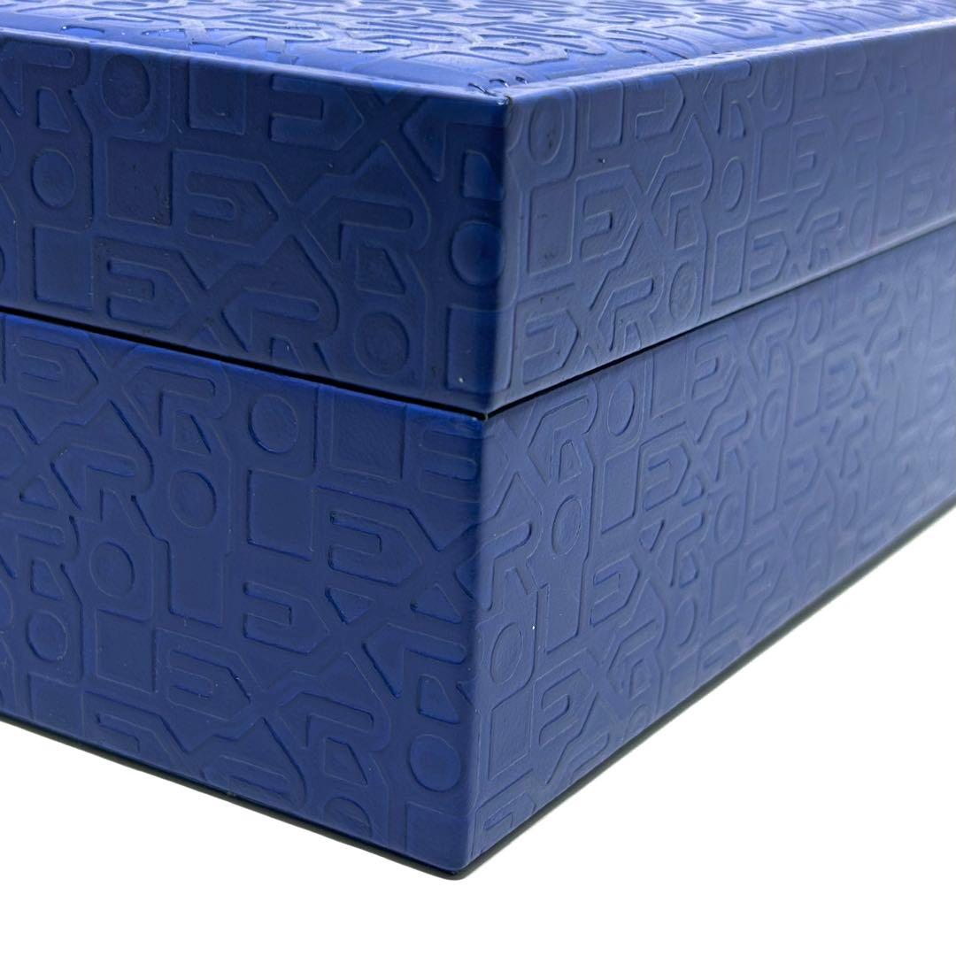 純正 ロレックス ジュエリーボックス 鍵付き ブルー アクセサリーケース ブルー