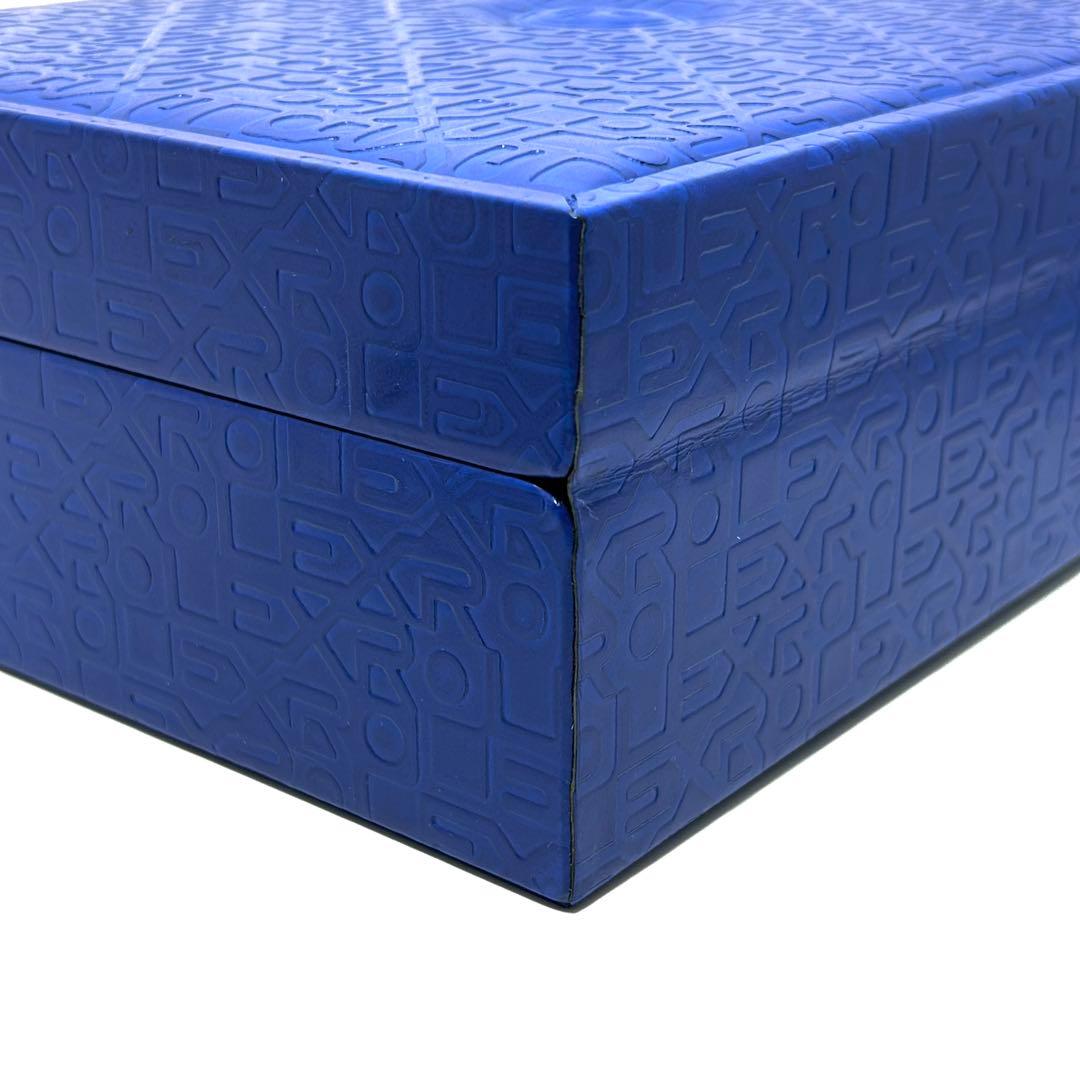 純正 ロレックス ジュエリーボックス 鍵付き ブルー アクセサリーケース ブルー