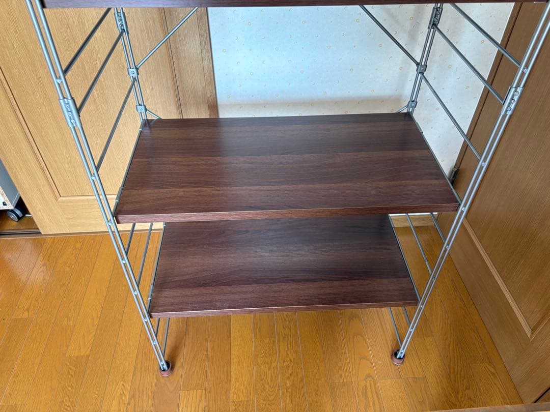 まるさん専用 ウッドシェルフ　オープンシェルフ 4段 棚ブラウン