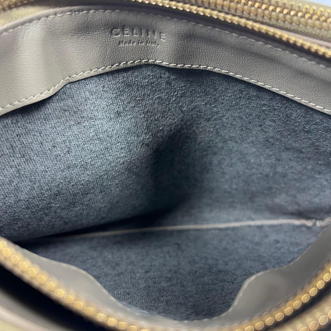 CELINE トリオラージ 3連 本革ショルダーバッグ クラッチバッグ 2way