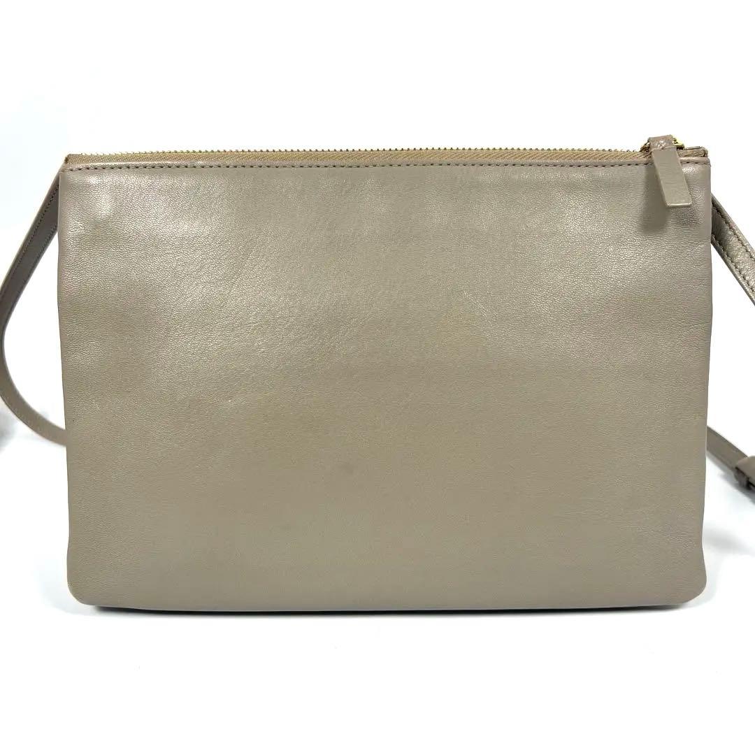 CELINE トリオラージ 3連 本革ショルダーバッグ クラッチバッグ 2way