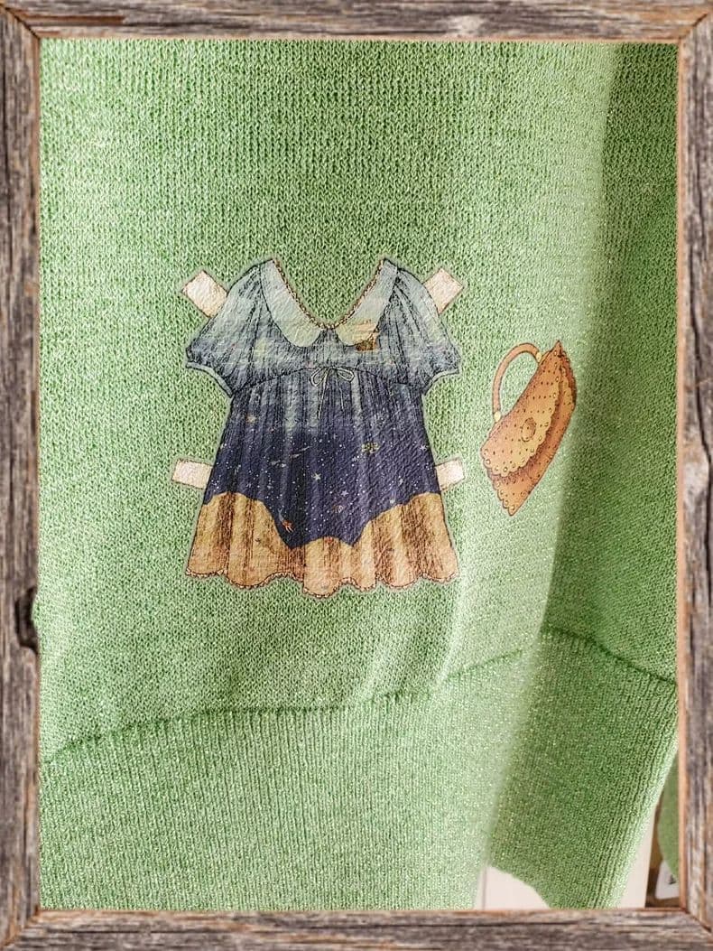 新品未使用☆yukiemon☆ ペタペタ着せ替え柄カーディガン 超レア品