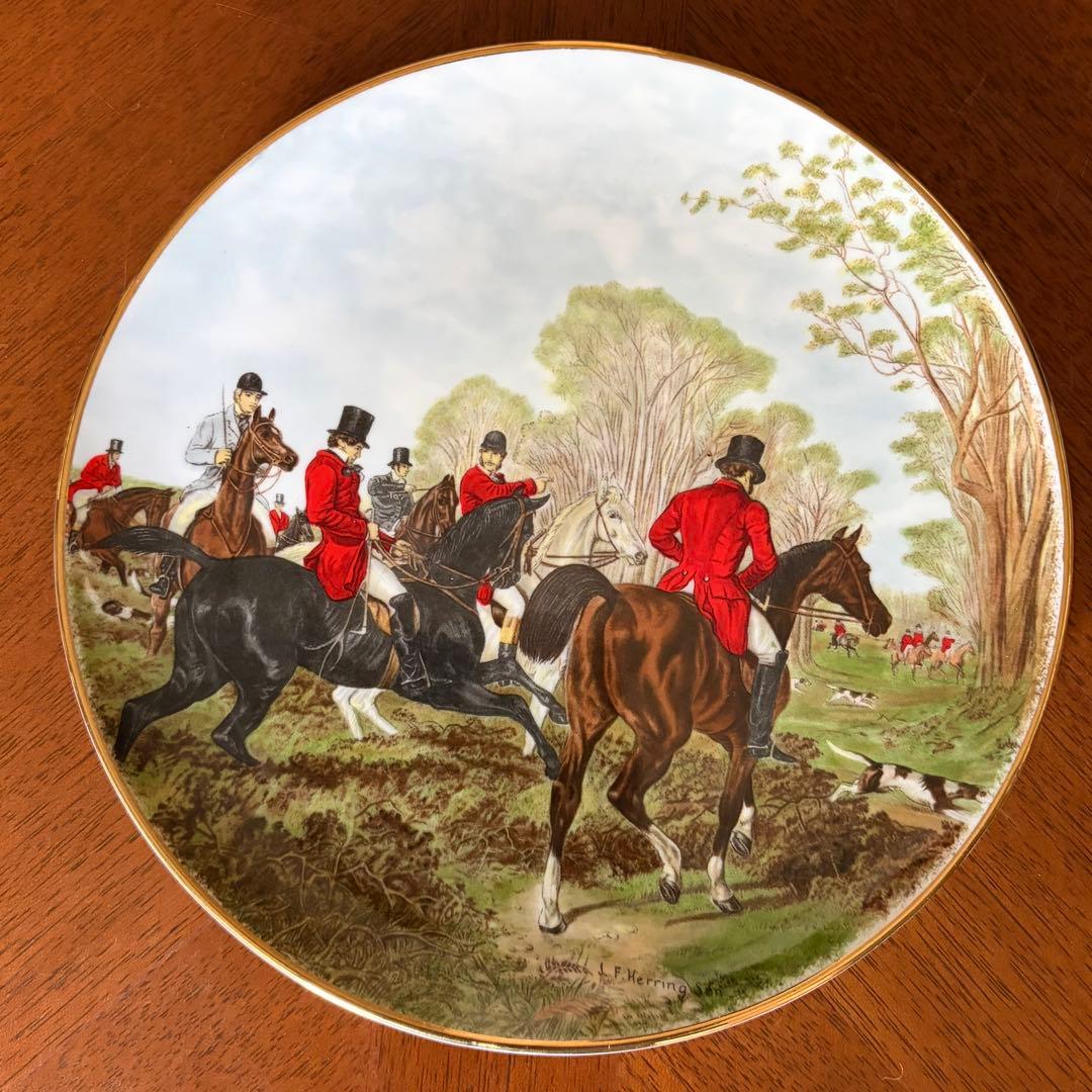 【希少品】英国製　フィンズベリー★Hunting Scenes★プレート6枚
