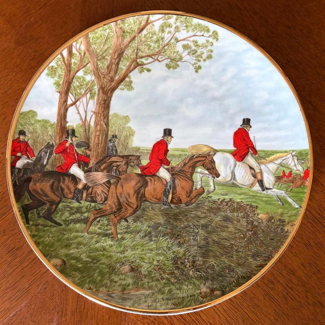 【希少品】英国製　フィンズベリー★Hunting Scenes★プレート6枚