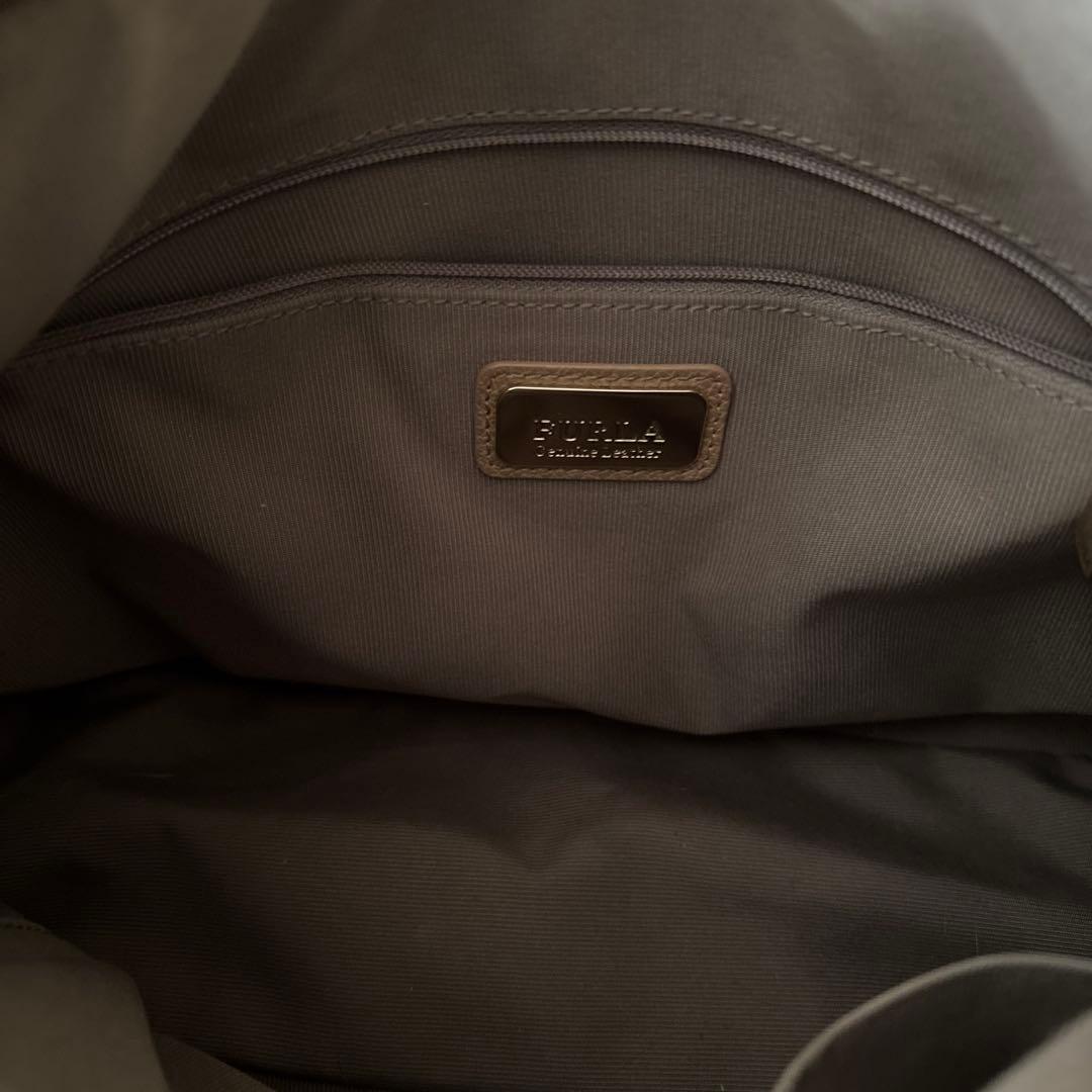 美品 フルラ シエナ ホーボー ワンショルダーバッグ 2way シボ革 ベージュ