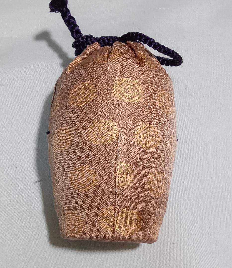 茶道具　遠州七窯　膳所焼　岩崎新定作　膳所肩衝茶入　丸龍金襴仕覆付　美品！！