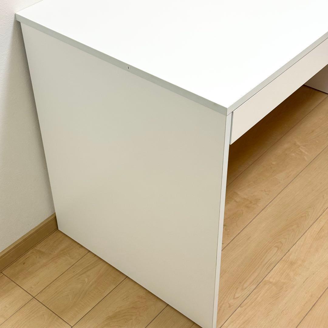 【美品✨】パソコンデスク 幅120cm 引き出し 奥行60cm 机 白 木製