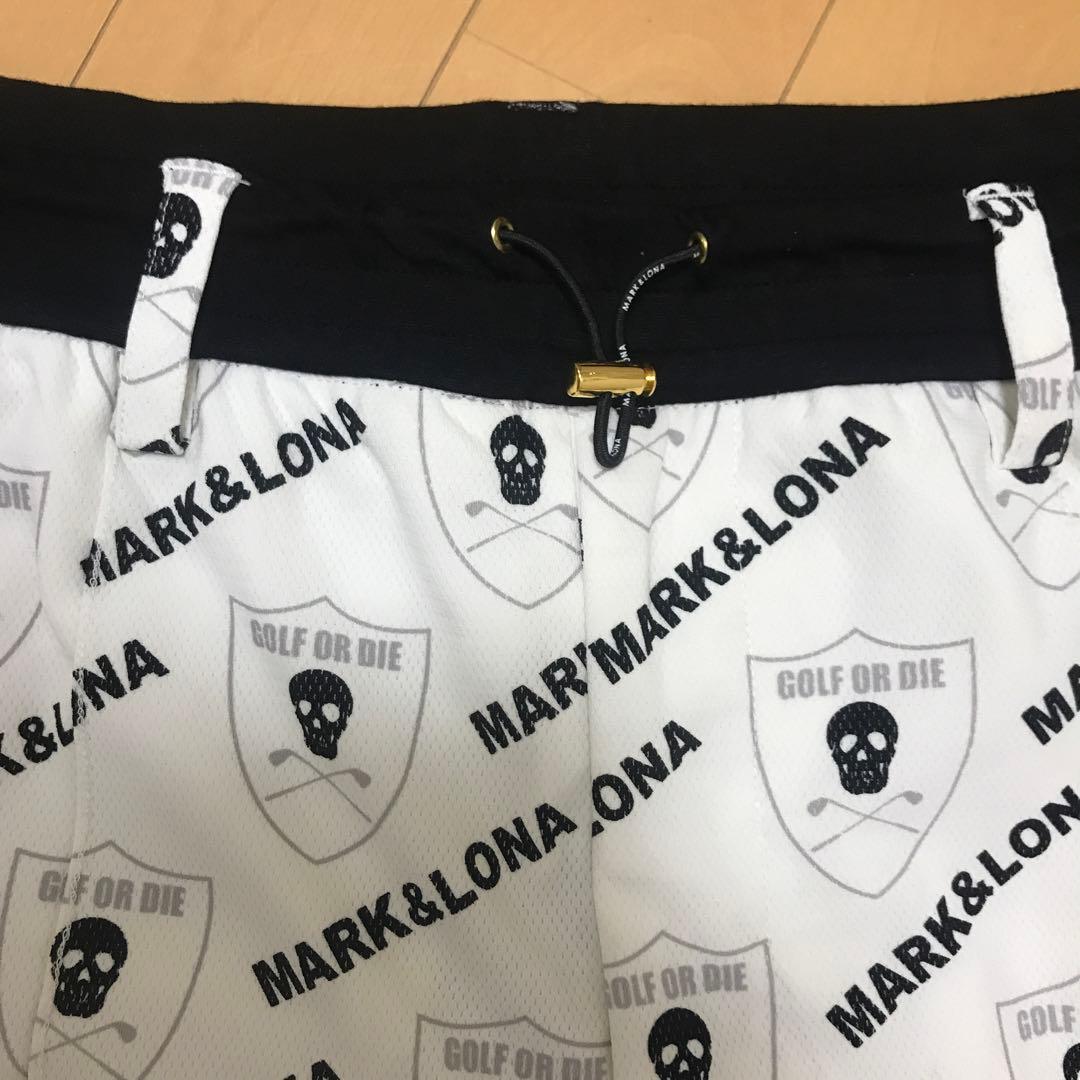 マークアンドロナ 白　総柄　ナイロンジャケット　パンツ　セットアップ