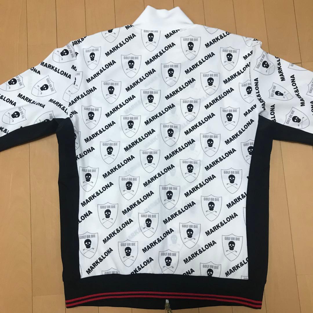 マークアンドロナ 白　総柄　ナイロンジャケット　パンツ　セットアップ