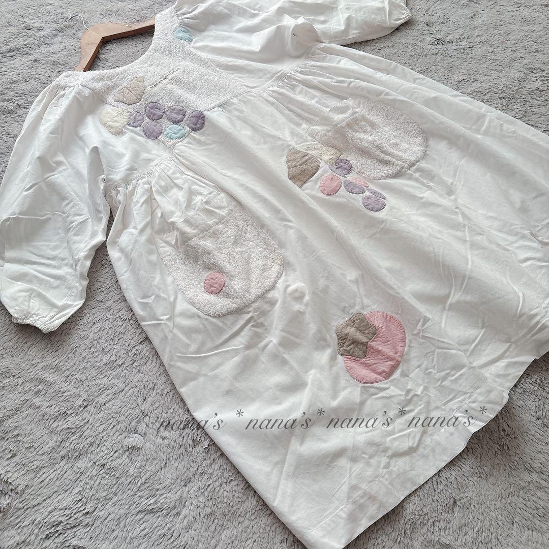 POTECHINO ポテチーノ エプロンドレス 割烹着 ワンピース 白 尾道