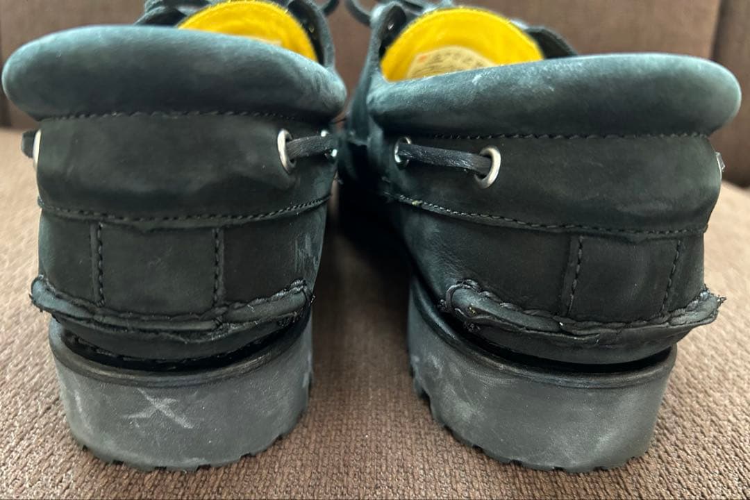 Timberlandブラックインナーイエロー7.5デッキシューズ 25.5 美品