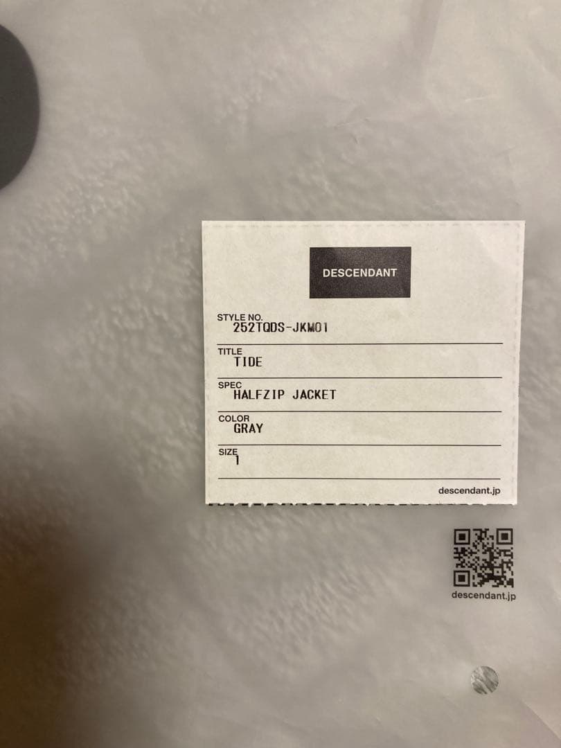 Y*U様 descendant ハーフジップジャケット フリース 1 GRAY