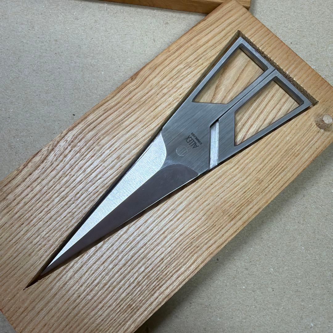 廃盤 ALLEX RAKUSHISYA 落柿舎 三角形 ハサミ 鋏 デザイン 箱