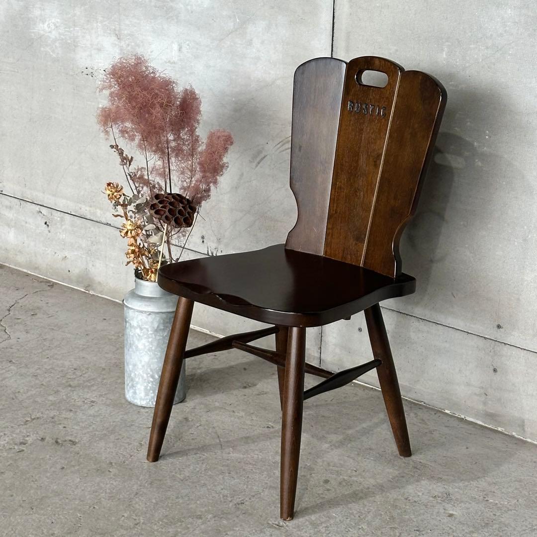 ✦karimoku✦ カリモク RUSTIC チェア／ニング 椅子／昭和レトロ①