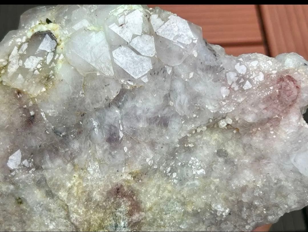 レア★天然水晶クラスター　葡萄石共生　インド産　ドライゴニーク　パワーストーン