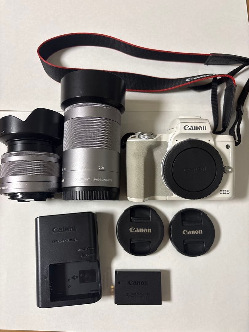 M*i様 【極美品】Canon EOS Kiss M ダブルズームキット ホワイ