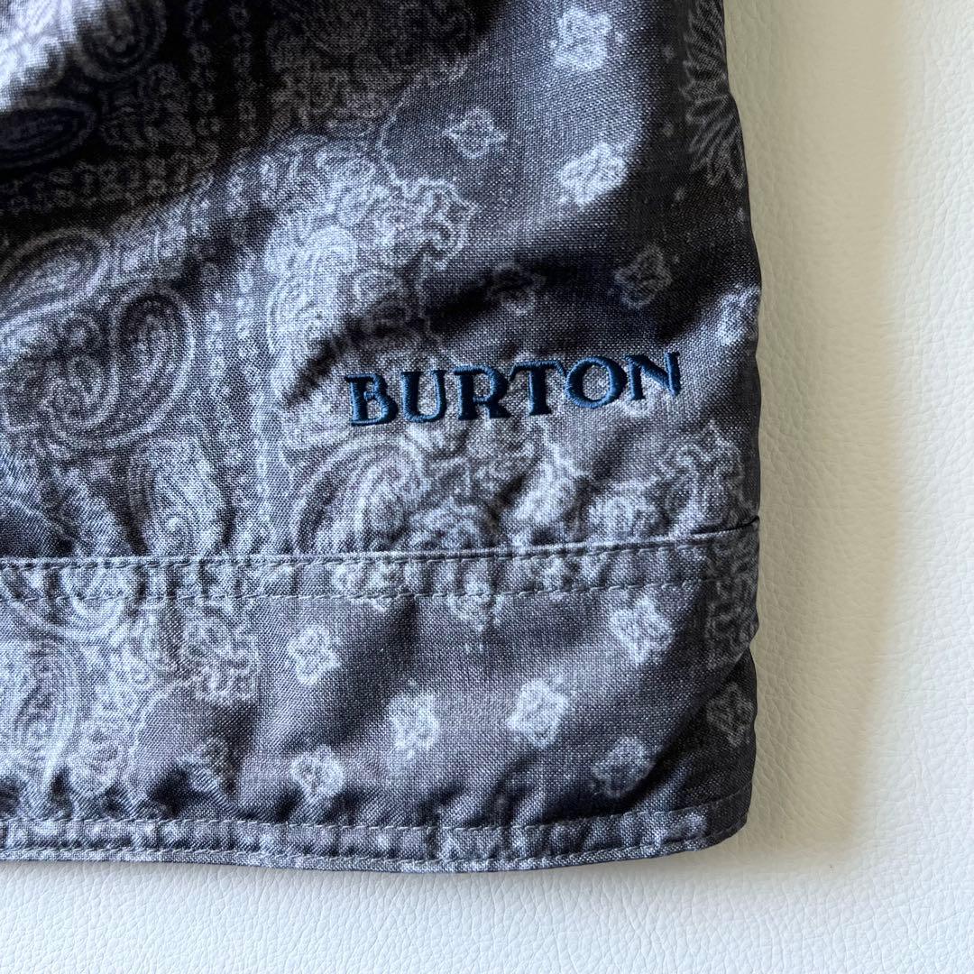 3279 バートン　ジャケット バンダナ柄 フード脱着可能　M グレー 薄紫