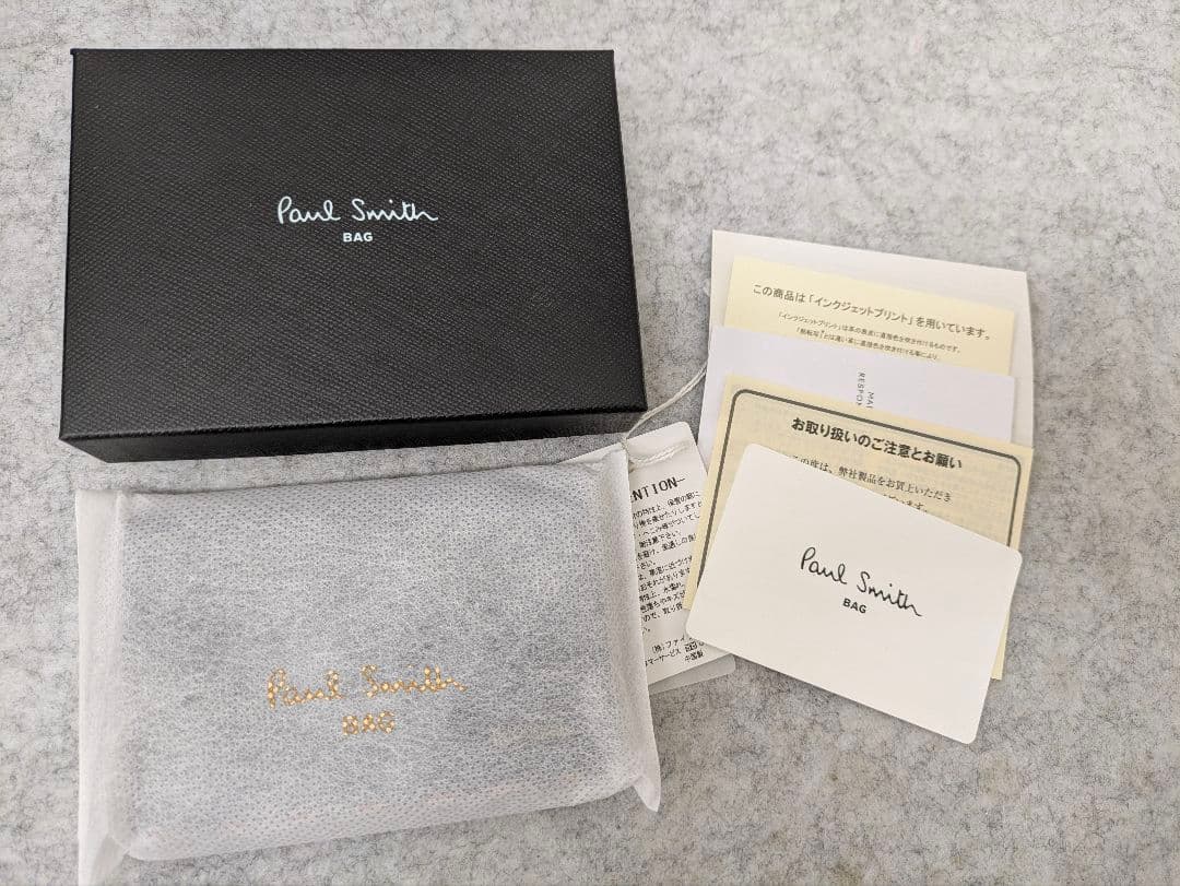Paul Smith 名刺入 マルチストライプ 新品未使用品 ブラック 箱入