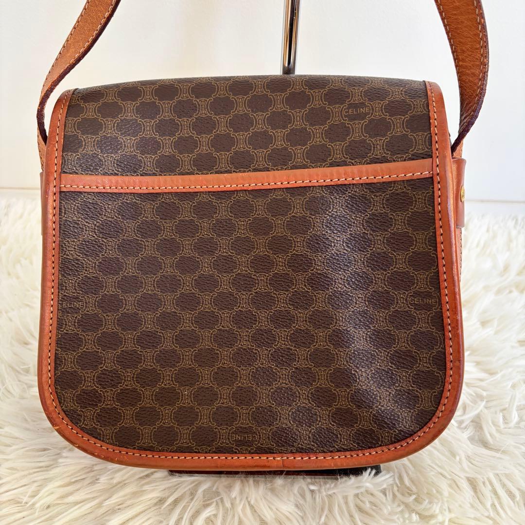 鑑定済美品セリーヌCELINEマカダム柄ショルダーバッグ ヴィンテージトリオンフ