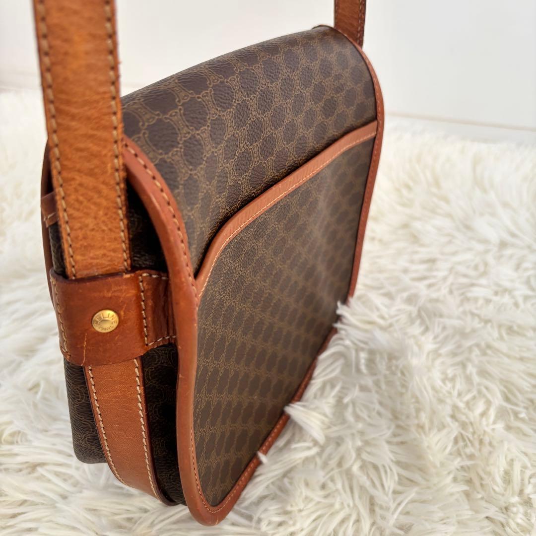 鑑定済美品セリーヌCELINEマカダム柄ショルダーバッグ ヴィンテージトリオンフ