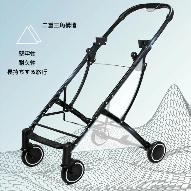 小型犬猫用折りたたみペットカート 対面式 軽量 耐荷重20kg 4輪ペットバギー