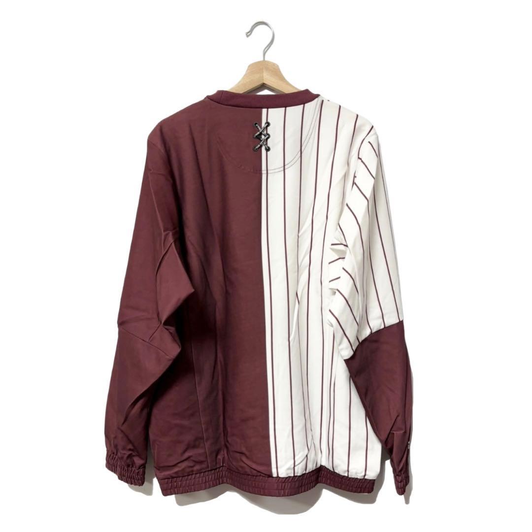 ラッセルノ ゴルフ バイカラー クルーネック プルオーバーブルゾン ボルドー 6