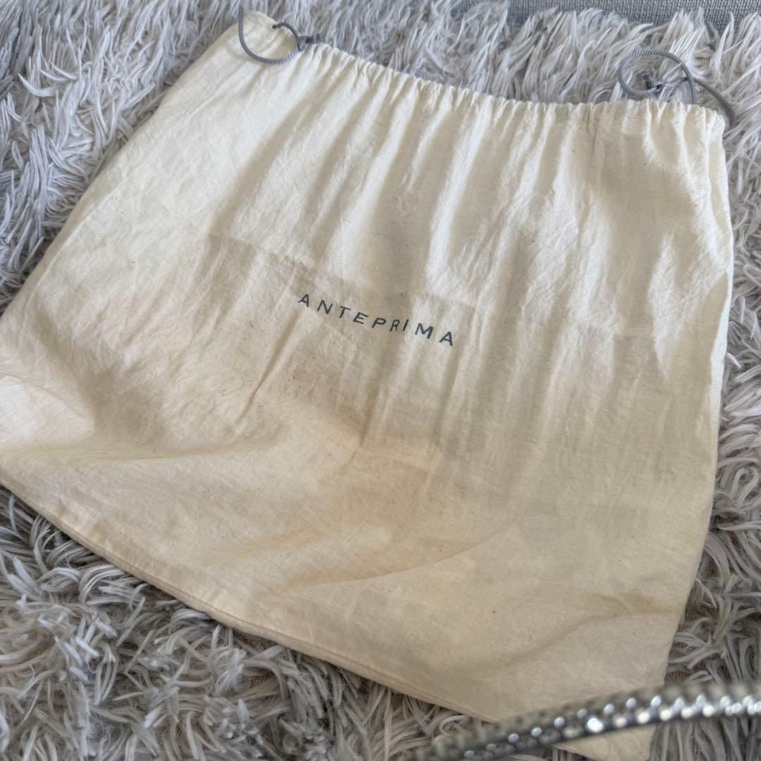 美品 ANTEPRIMA ミニボストンバッグ ワイヤー 袋付 シルバー