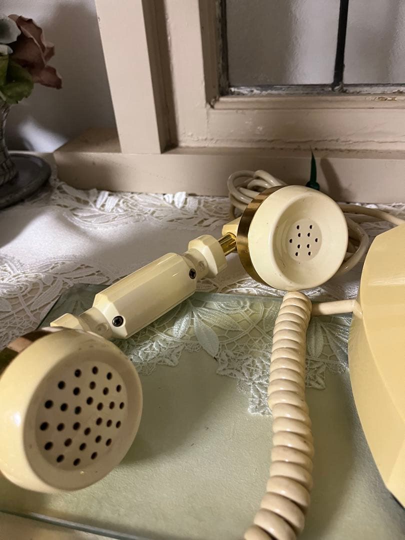 レトロ ダイヤル式 電話機 洋風 日本製 固定電話