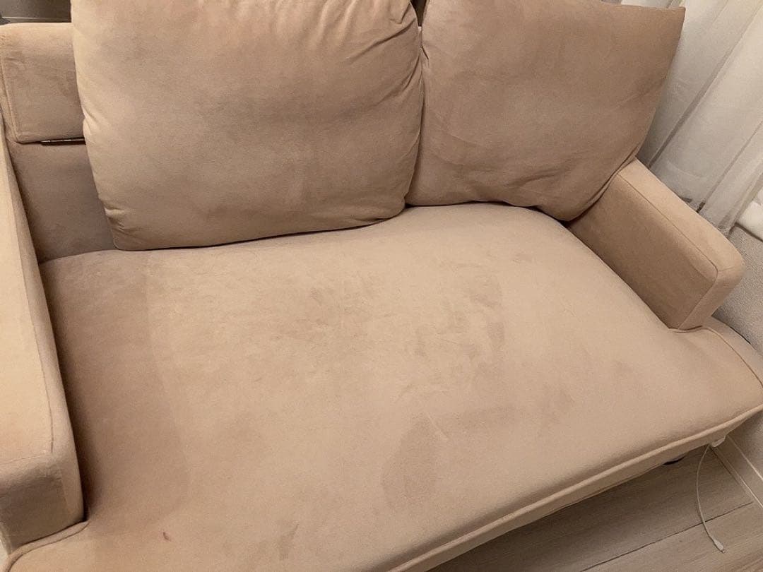 LOWYA ベージュ 2人掛けソファ