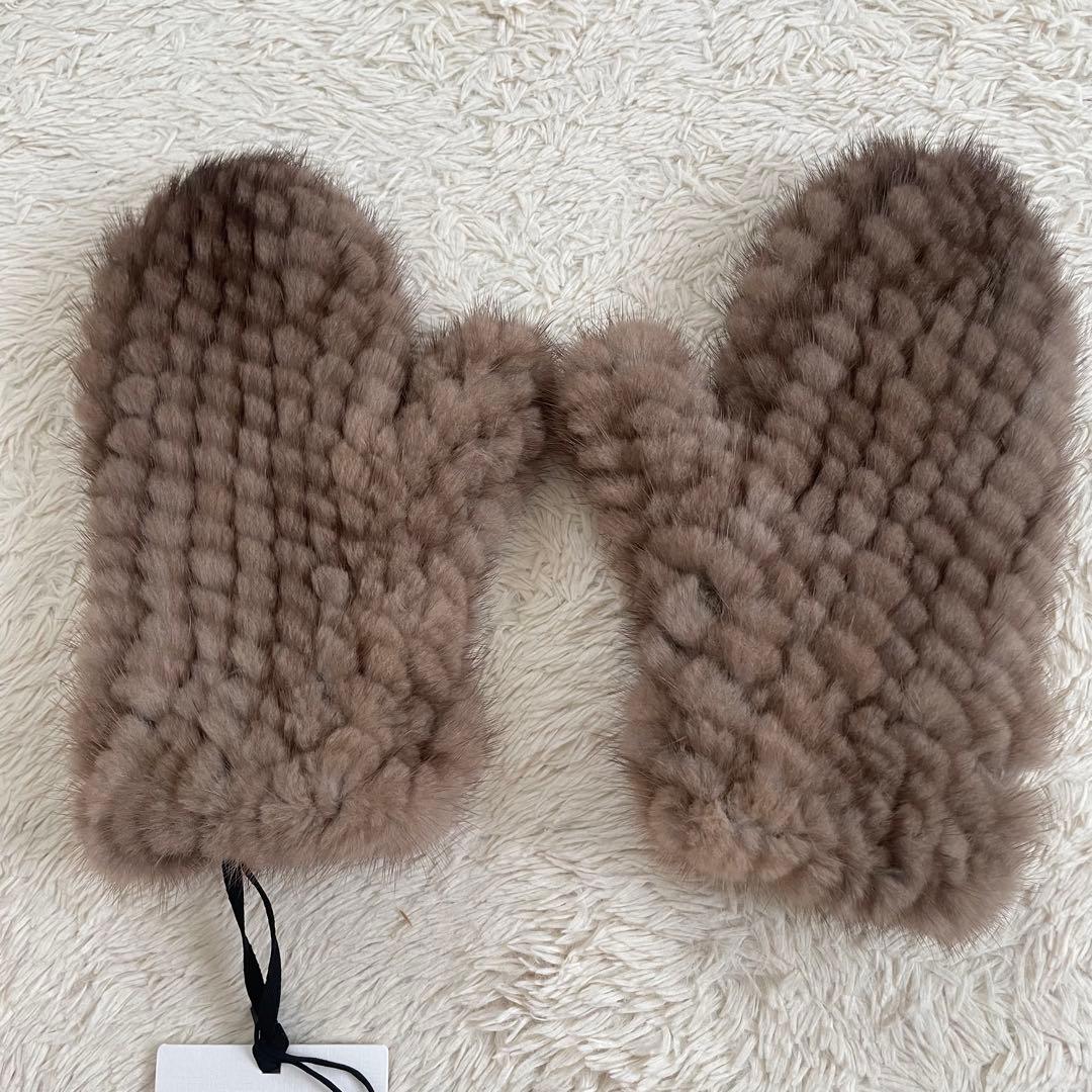極美品　マックスマーラ　ミンク　リアルファーミトン　手袋　グローブ
