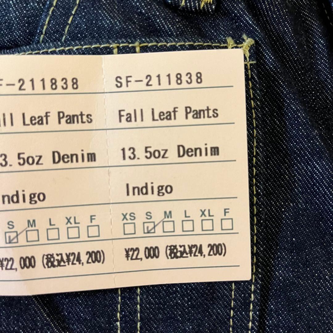 新品タグ付き ササフラス フォールリーフパンツ 左綾 S