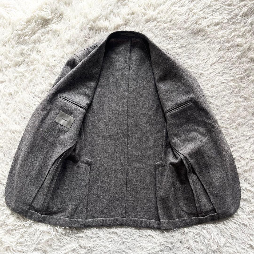 <美品>BOGLIOLI dover ツイード グレージュ ジャケット 46