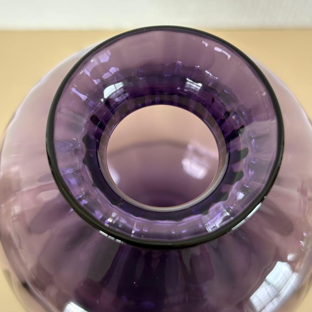 【新品未使用】Baccarat バカラ アクアレーユ 一輪挿し パープル 希少