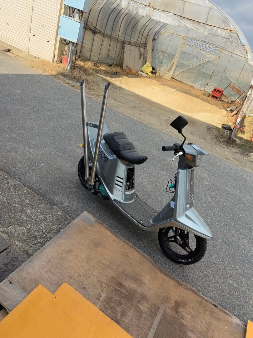 ジョグ27v ペリカンジョグ　竹槍マフラー