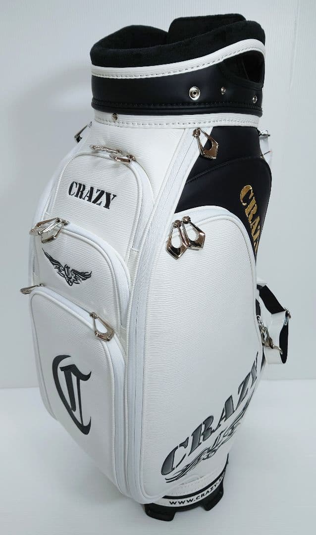 CRAZY クレイジー、キャディバッグ ホワイト【新品】