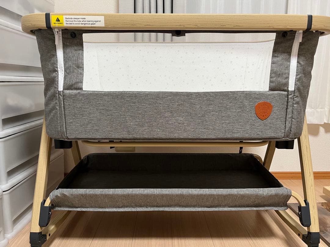 HZDMJベビーベッド グレー(直接引き取り可能)