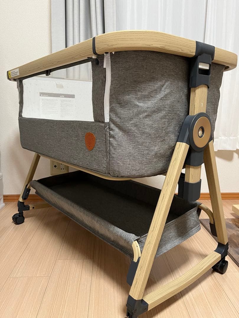 HZDMJベビーベッド グレー(直接引き取り可能)