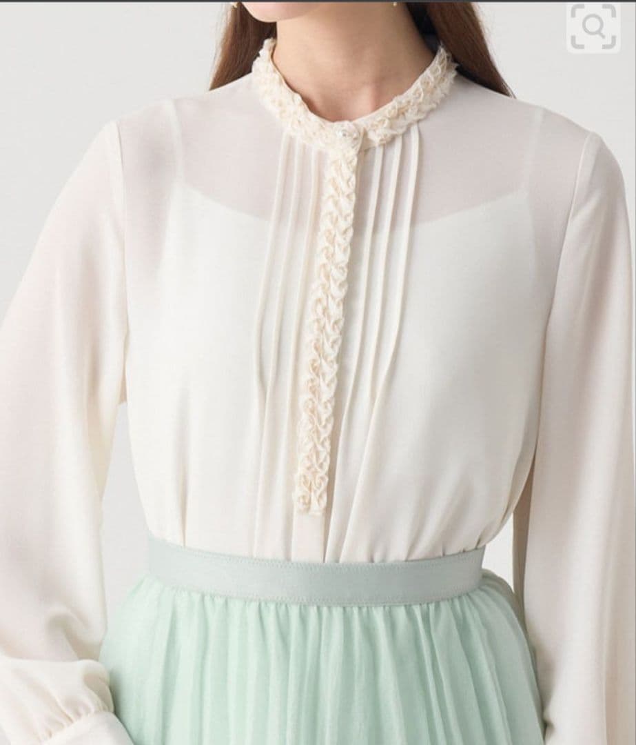 NagiSa-yo　ジョーゼットテクニカル刺繍 ブラウス