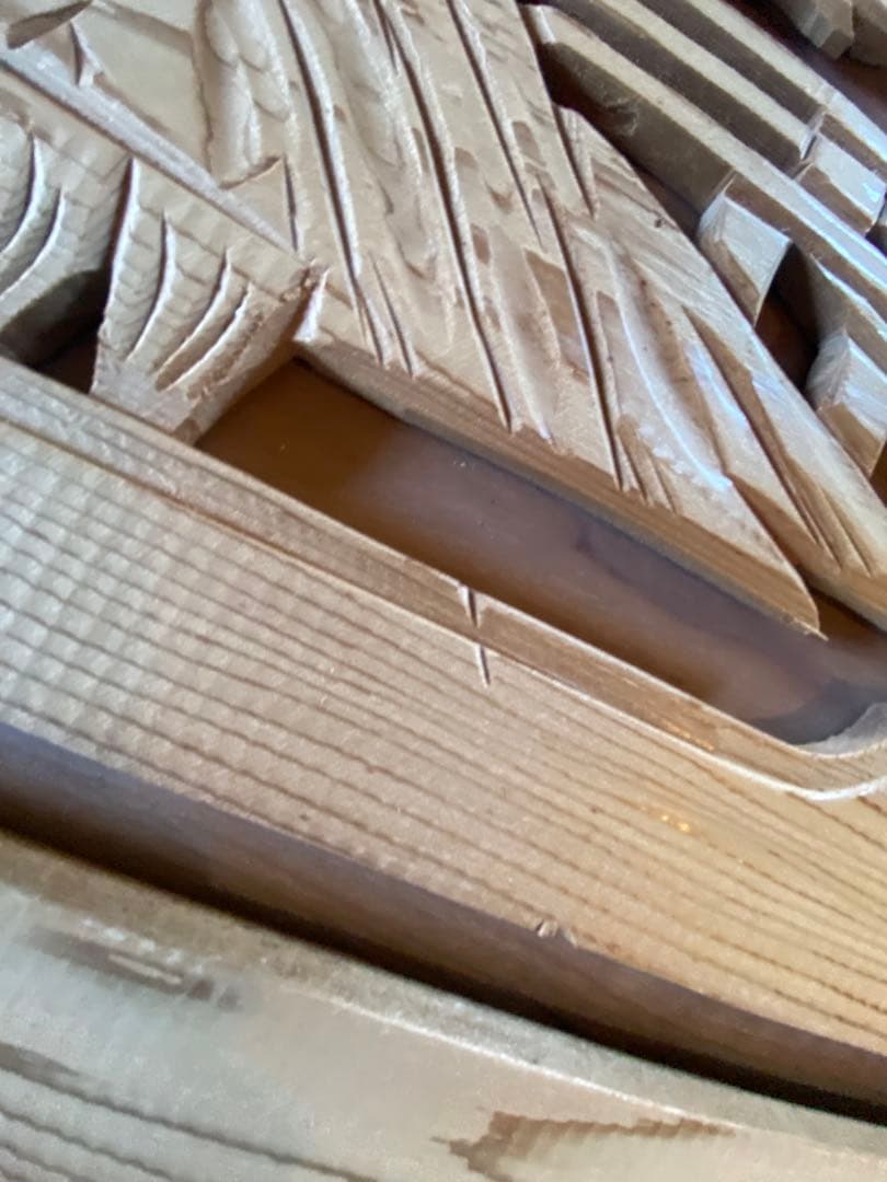 彫刻欄間2枚1組⓴