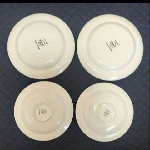 ほぼ未使用、スージークーパー「ピンクファーン」二人用ティーセット、９点セット