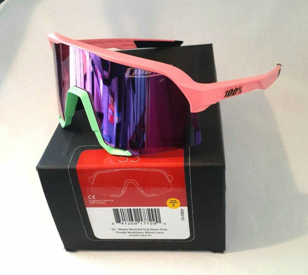 100% S3 ネオンピンク パープルミラーレンズ